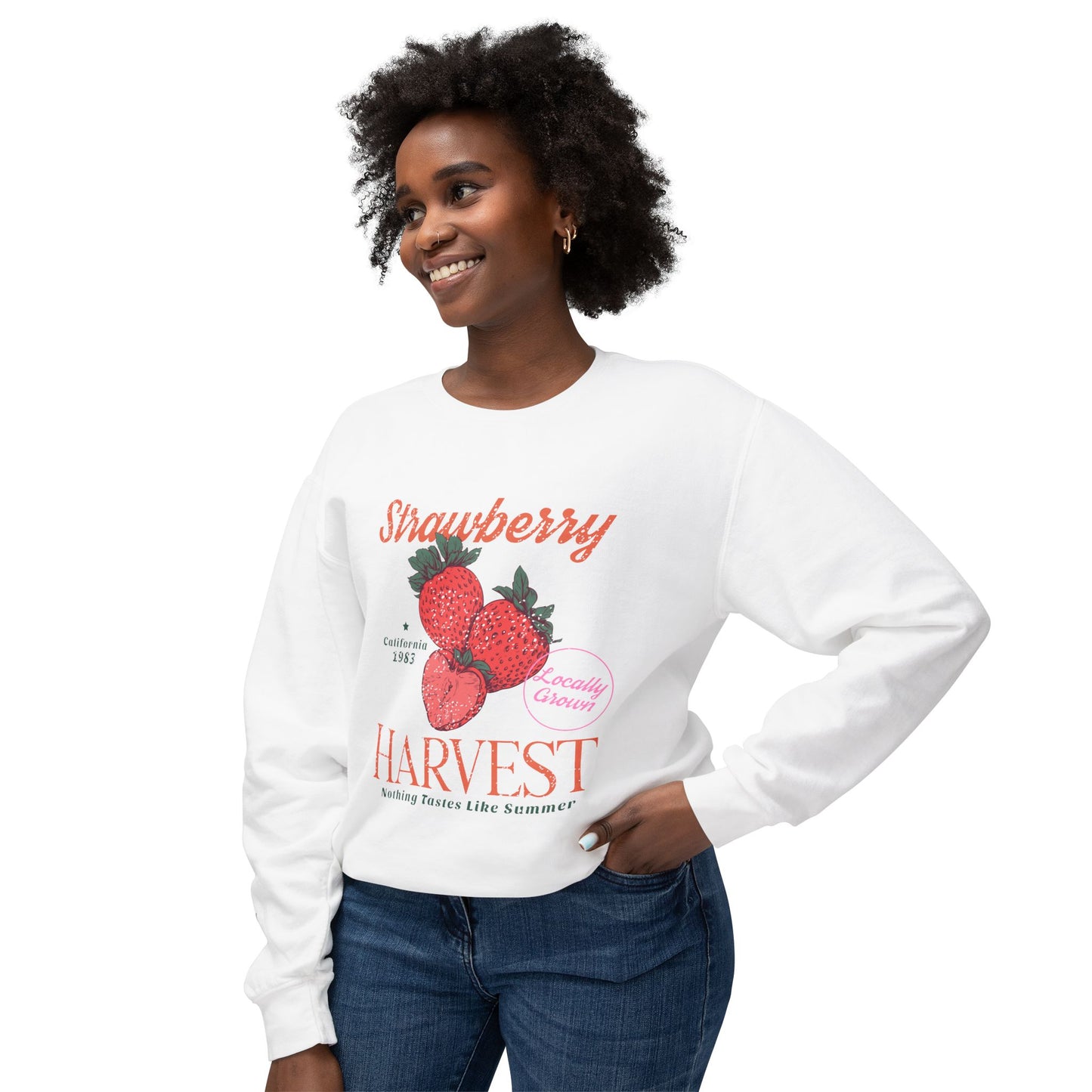 Strawberry Harvest | Lightweight Crewneck Sweatshirt