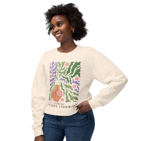 It's a Good Day Flowers | Lightweight Crewneck Sweatshirt
