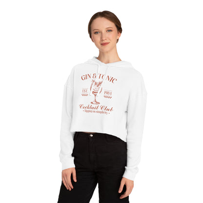 Gin & Tonic Cocktail Club | Women’s Cropped Hooded Sweatshirt