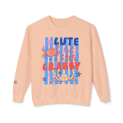 Cute But A Little Crabby | Lightweight Crewneck Sweatshirt