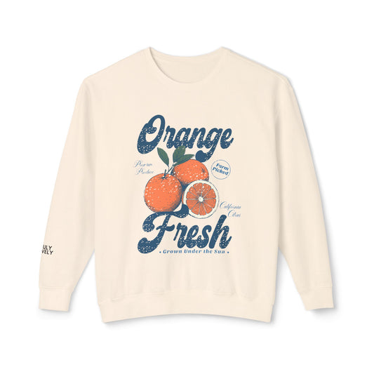 Orange Fresh | Lightweight Crewneck Sweatshirt