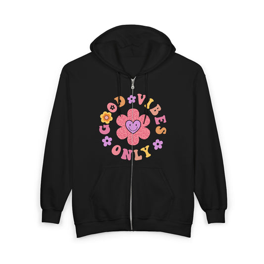 Good Vibes Zip Hoodie Sweatshirt