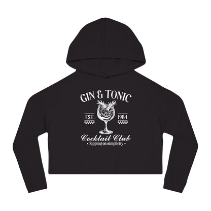 Gin & Tonic Cocktail Club | Women’s Cropped Hooded Sweatshirt