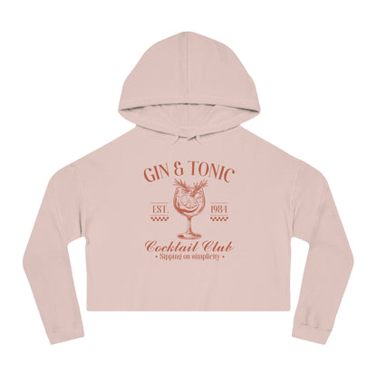 Gin & Tonic Cocktail Club | Women’s Cropped Hooded Sweatshirt