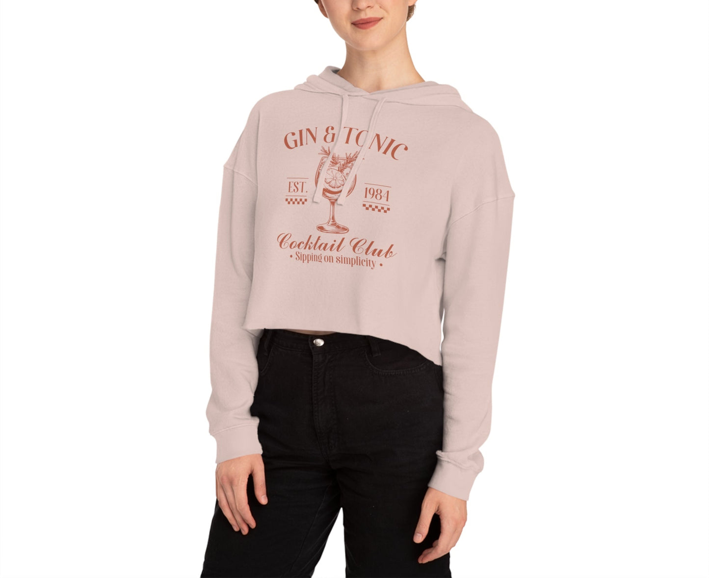 Gin & Tonic Cocktail Club | Women’s Cropped Hooded Sweatshirt