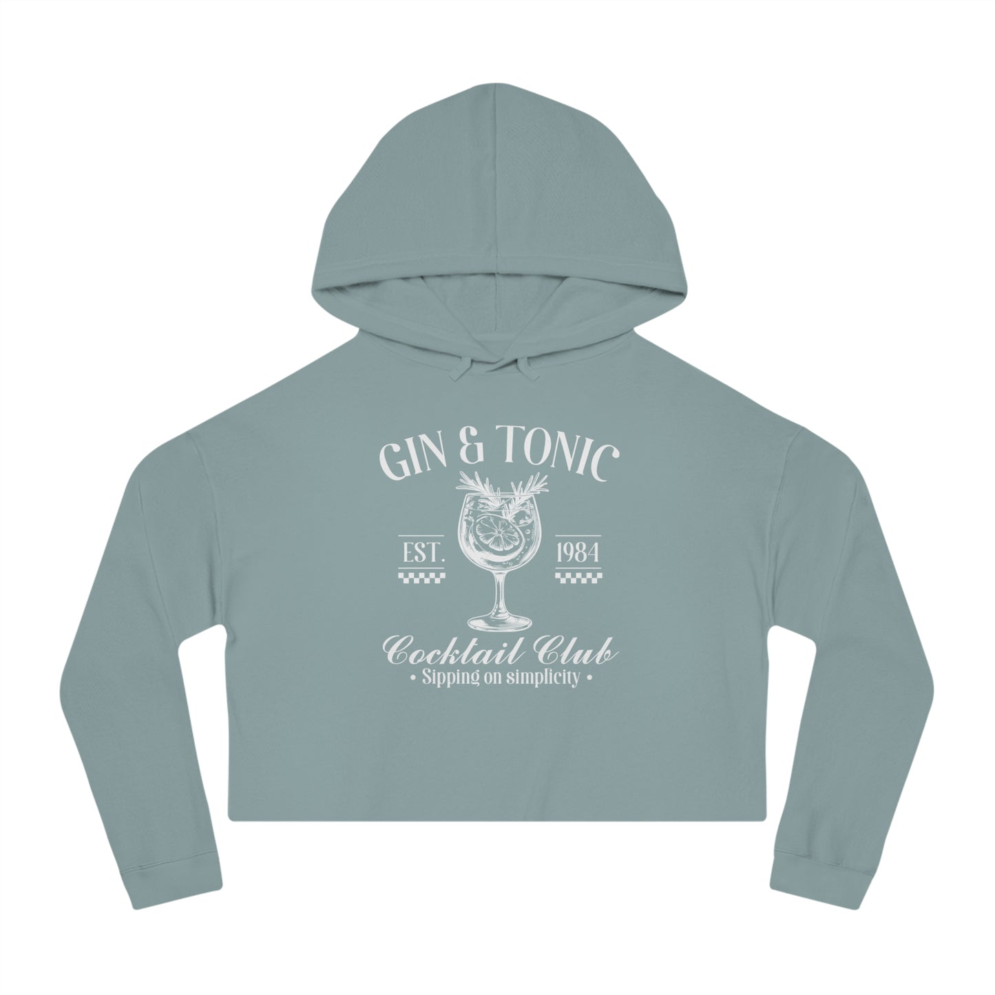 Gin & Tonic Cocktail Club | Women’s Cropped Hooded Sweatshirt