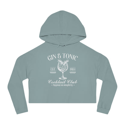 Gin & Tonic Cocktail Club | Women’s Cropped Hooded Sweatshirt
