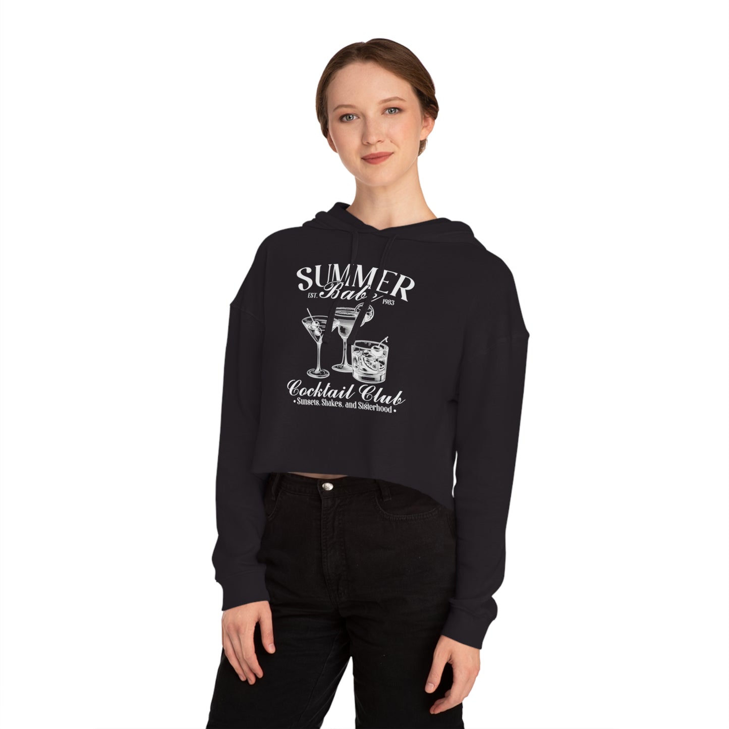 Summer Babe | Women’s Cropped Hooded Sweatshirt